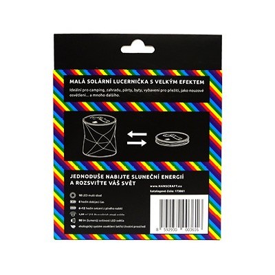 Nafukovací LED solární lucernička HANSCRAFT COLOR