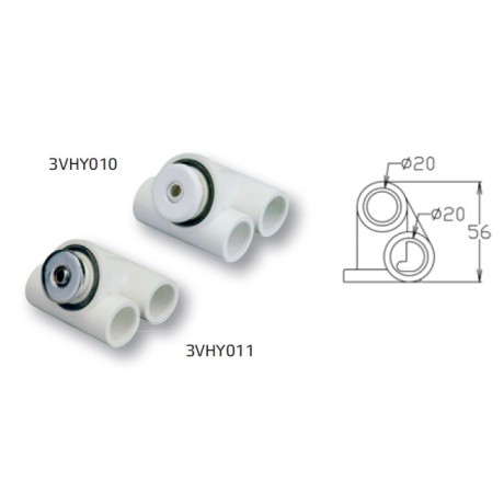 Hydromasážní tryska - Mikrotryska ABS (bílá), průměr  otvoru 12 mm
