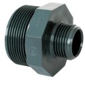 PVC tvarovka - Dvojnipl redukovaný 2“ x 1 1/2“ ext.