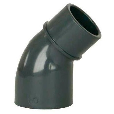PVC tvarovka - Úhel 45° 50 (vnitřní rozměr) x 50 (vnější rozměr) 