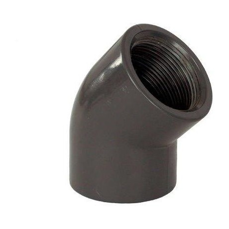 PVC tvarovka - Úhel 45° 50 x 1 1/2“ (vnitřní rozměr) 