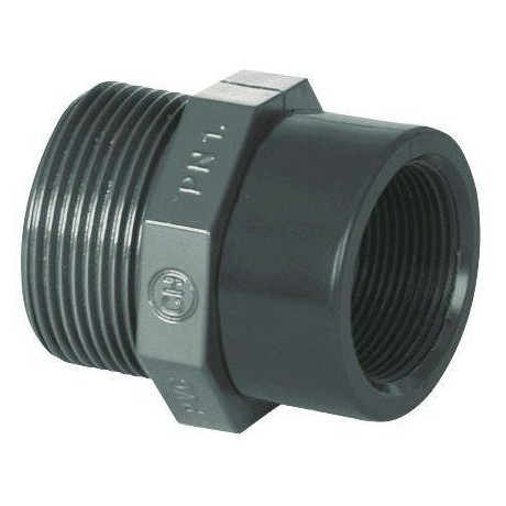PVC tvarovka - Redukce 1 1/2“ (vnější rozměr) x 1/2“ (vnitřní rozměr) 