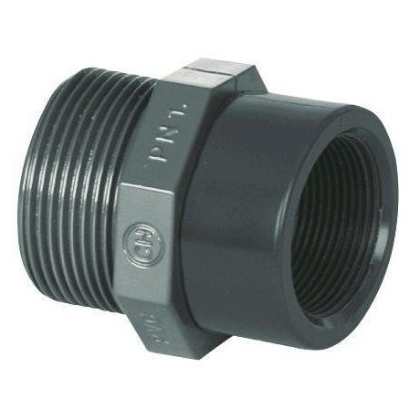 PVC tvarovka - Redukce 1 1/2“ ext. x 1“ int.