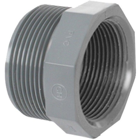 PVC tvarovka - Redukce krátká závitová 2“ (vnější rozměr) x 1 1/2“ (vnitřní rozměr) 