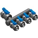 Sběrací potrubí napojení 50mm lepením,2x přímé napojení ventilu 50mm
