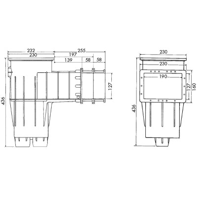 Skimmer Cofies Premium sání 200 x 150 mm, pro fólie, bez vak. kotouče