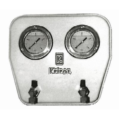 Dvojitý horizontální panel s dvěma glycerinovými manometry