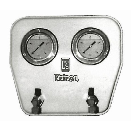 Dvojitý horizontální panel s dvěma glycerinovými manometry