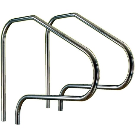 Žebříkové madlo 1220mm s pouzdrem a rozetou AISI 316