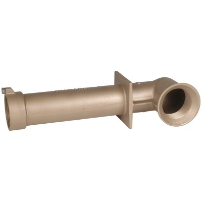 Průchod stěnou pro keramické bazény – 2" x 2", délka 300 mm, úhel 90°.