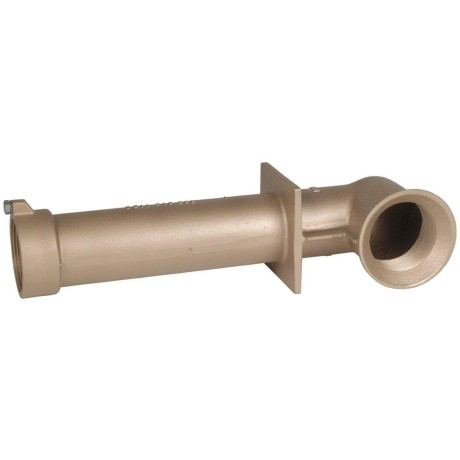 Průchod stěnou pro keramické bazény – 2" x 2", délka 300 mm, úhel 90°.