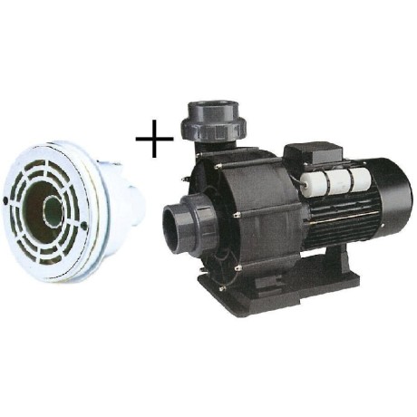Pumpa 66 m3/h, 230 V, 2,2 kW+hlavice protiproudu(tryska 40 mm+sání)