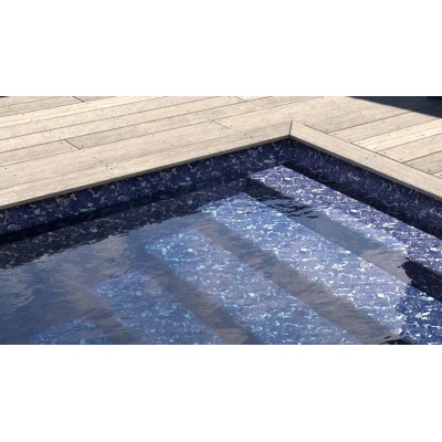 Fólie pro vyvařování bazénů - AVfol Decor - Blue Marmor; 1,65m šíře, 1,5mm, metráž