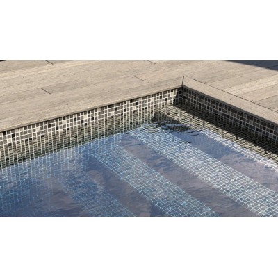 Fólie pro vyvařování bazénů - AVfol Decor - Mozaika Šedá; 1,65m šíře, 1,5mm, metráž