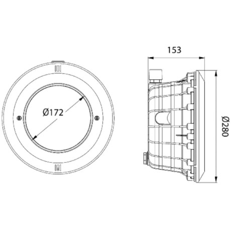 Podvodní světlomet VA originál LED - 16W, bílá