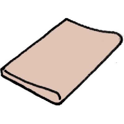 Dlažba Ardoise - růžová - rovný díl zaoblený 500 x 350 mm, 1ks