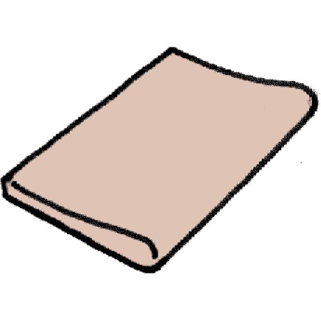 Dlažba Ardoise - růžová - rovný díl zaoblený 500 x 350 mm, 1ks