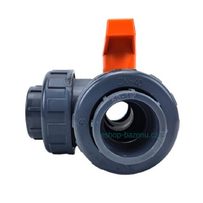 PVC Kulový třícestný ventil 25 mm T