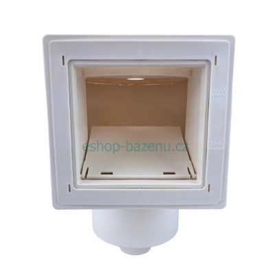 Skimmer VA 150 x 150 mm, s clonkou šroubů, pro fólie, připojení 1,5“