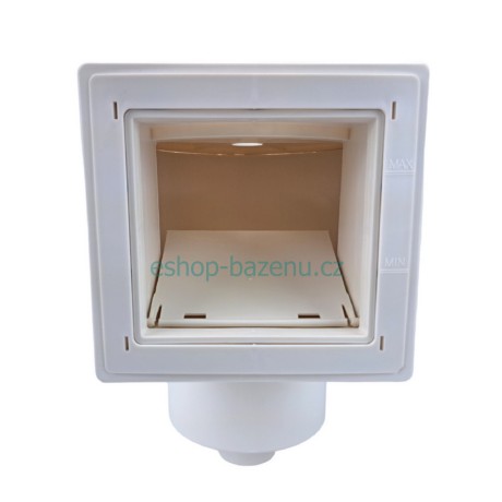 Skimmer VA 150 x 150 mm, s clonkou šroubů, pro fólie, připojení 1,5“