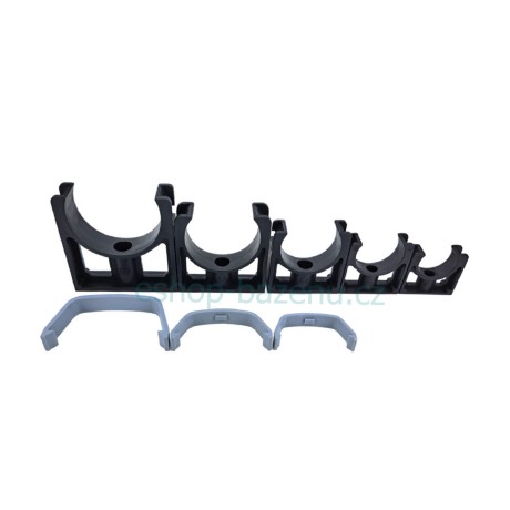 PVC Trubková svorka 63 mm s klipsem CH