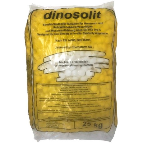 Sůl tabletová DINOSOLIT 25 kg, určeno pro elektrolýzu