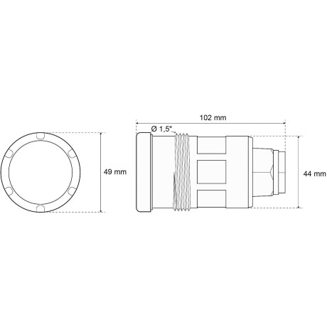 MINI Tube -- tryska VA (Tmavě šedá RAL7016) - 18 LED bílá, 6 W, pro předvyrobené bazény