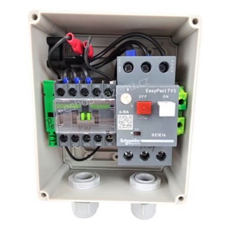 El. ovládání-spínání protiproudu 6-10A,IP65,tlakový spínač,2,5–4,5kW