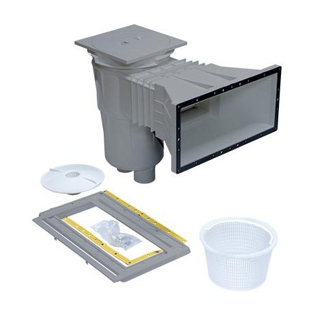 Skimmer 17,5 l, pro fólie, s mosaznými zástřiky, široké hrdlo, RAL7004