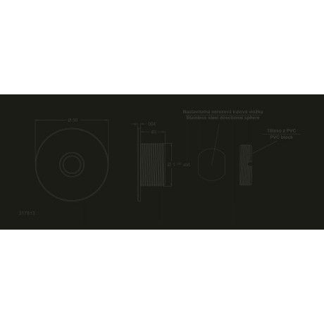 Nerezová tryska – Ø90 mm, 1 1/2" Ext, 1 x 18mm