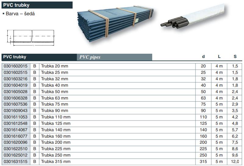 VÁGNER POOL PVC trubka - 160/6,2 mm
