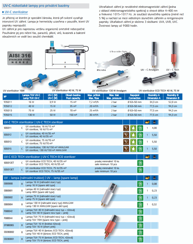 UV - C TECH sterilizátor 40W/35 m3