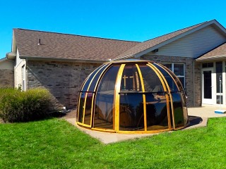 Zastřešení vířivé vany Spa Dome Orlando v provedení dřevodekor Zastřešení vířivé vany Spa Dome Orlando v provedení dřevodekor